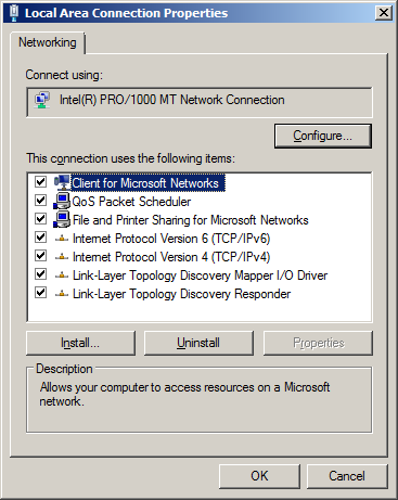 Network Location Cannot be Reached - solution